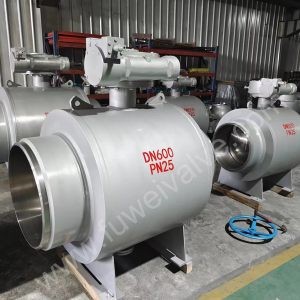 DN600 PN25 full bore fully welded ball valve